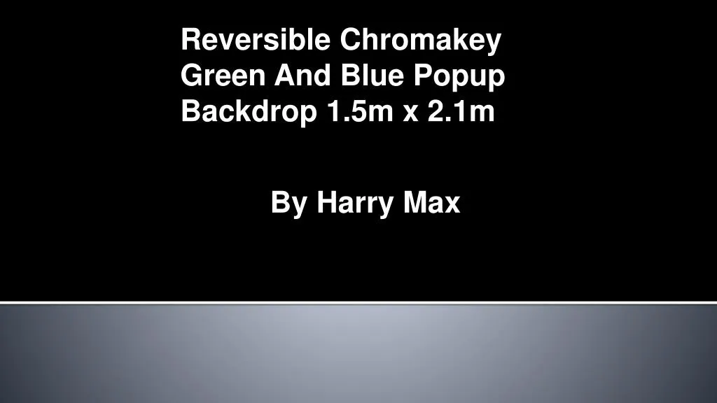 reversible chromakey green and blue popup