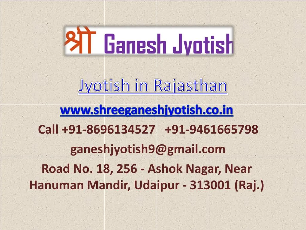 jyotish in rajasthan