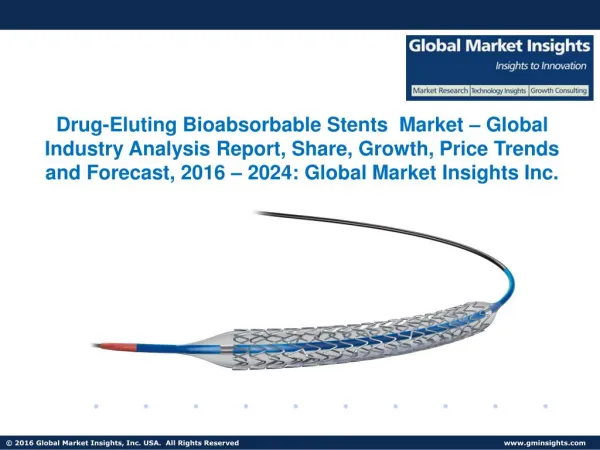 U.S. Drug Eluting Bioabsorbable Stents Market to witness a significant growth from 2016 to 2024