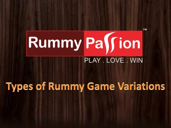 Types of Rummy Game Variations