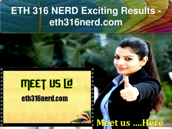 ETH 316 NERD Exciting Results / eth316nerd.com