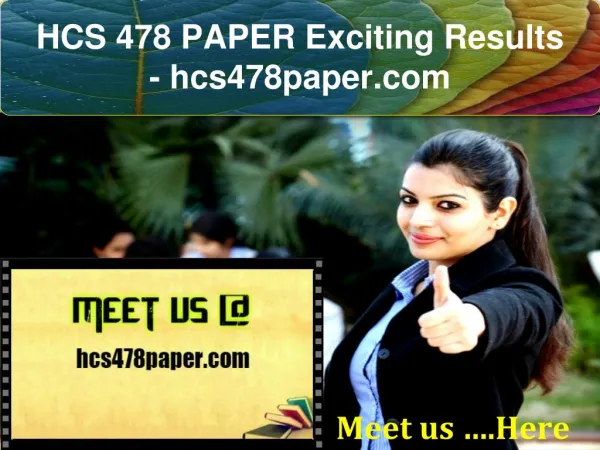 HCS 478 PAPER Exciting Results / hcs478paper.com