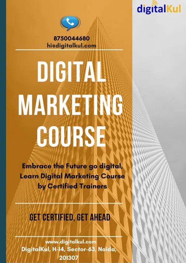 Are your searching for a Digital Marketing Course in Noida & Ghaziabad?