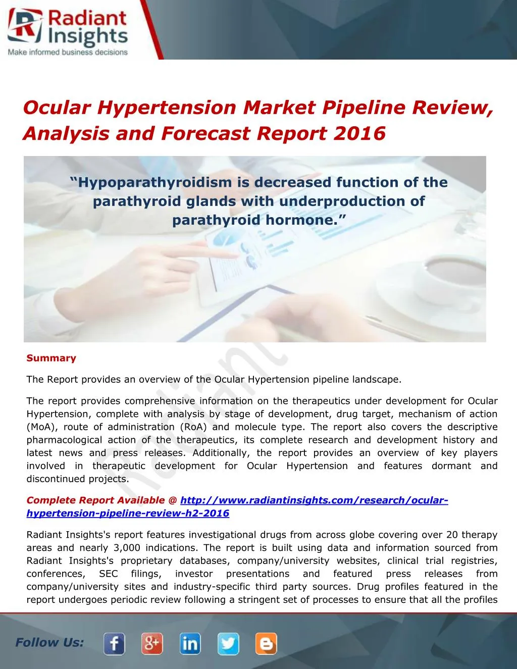 ocular hypertension market pipeline review