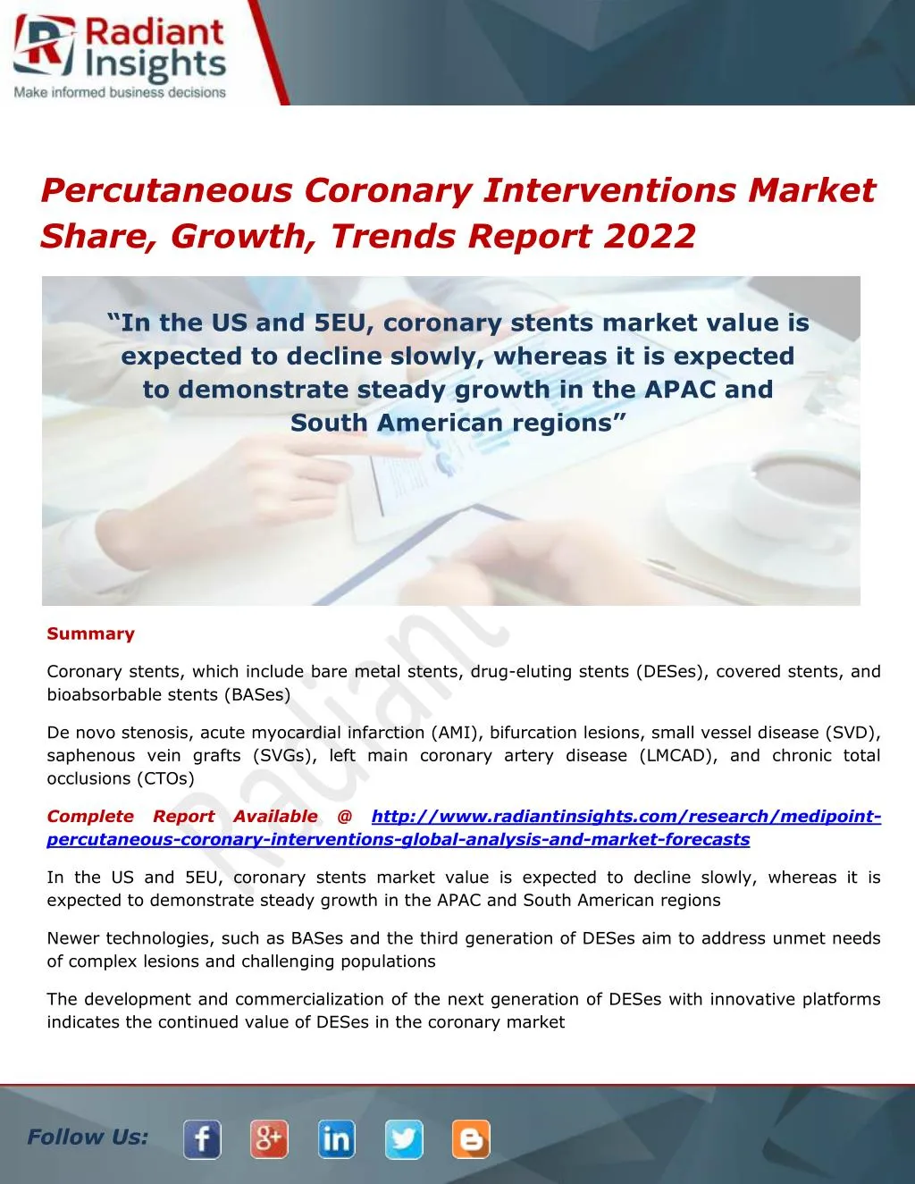 percutaneous coronary interventions market share