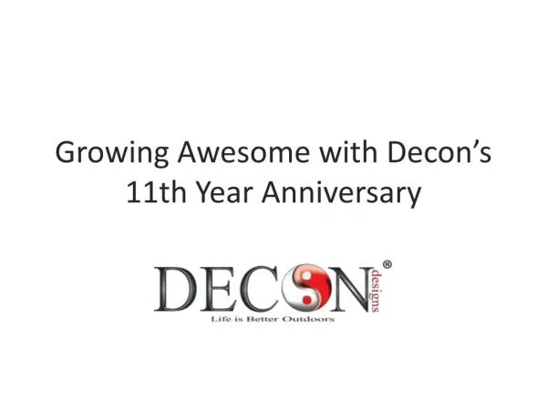 Growing With Decon