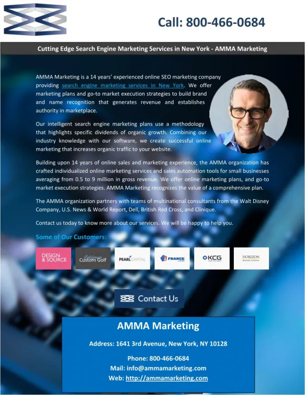 Cutting Edge Search Engine Marketing Services in New York - AMMA Marketing