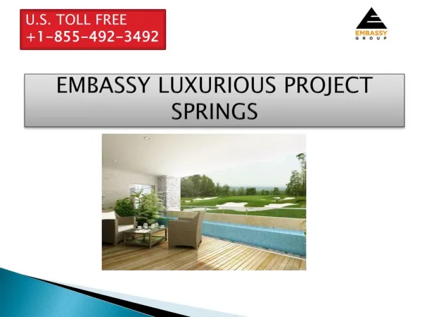 Embassy Springs bangalore