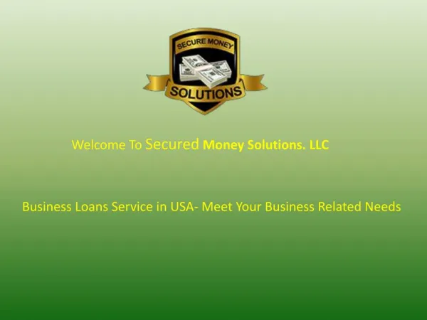 Working capital Loan Service USA