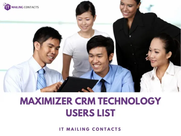 Maximizer CRM Technology Users List