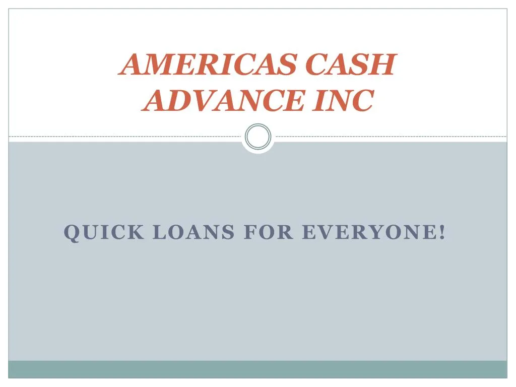 americas cash advance inc
