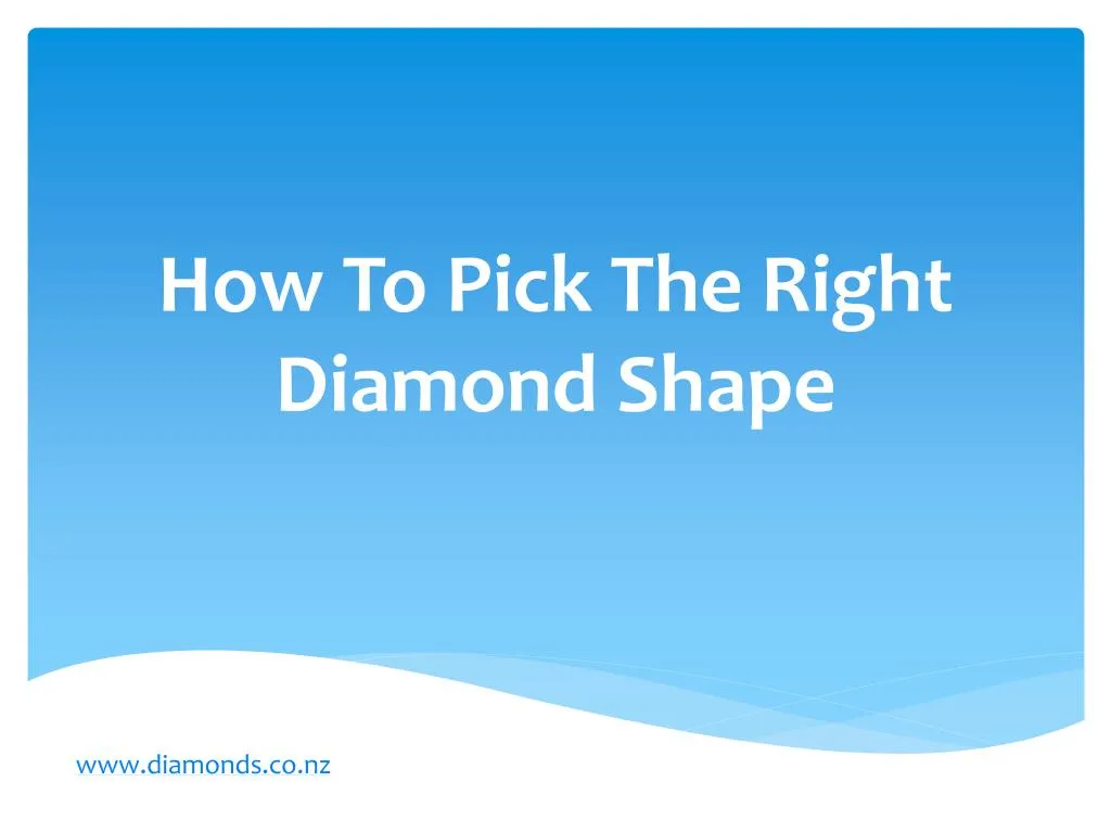 how to pick the right diamond shape