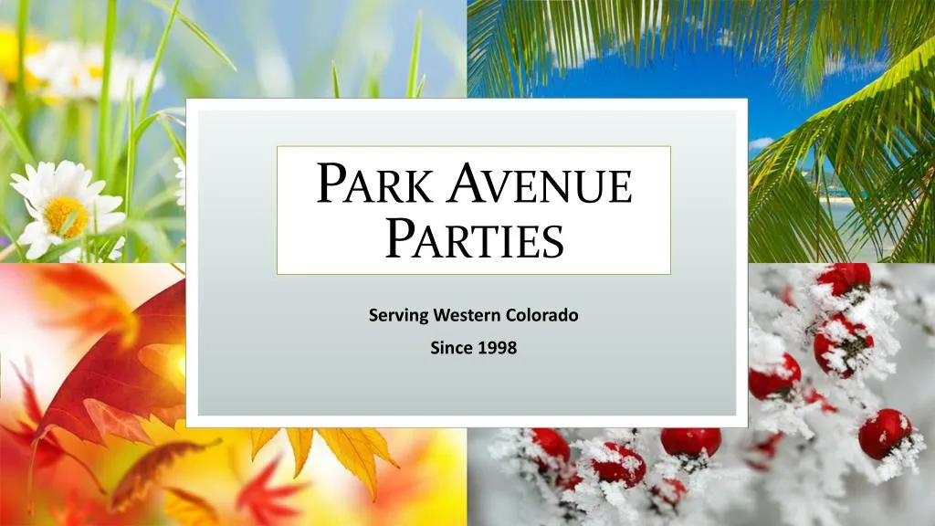 park avenue parties