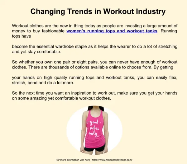 Changing Trends in Workout Industry