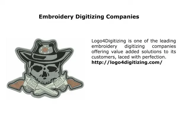 Embroidery Digitizing Companies
