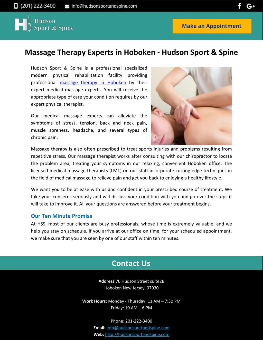 massage therapy experts in hoboken hudson sport