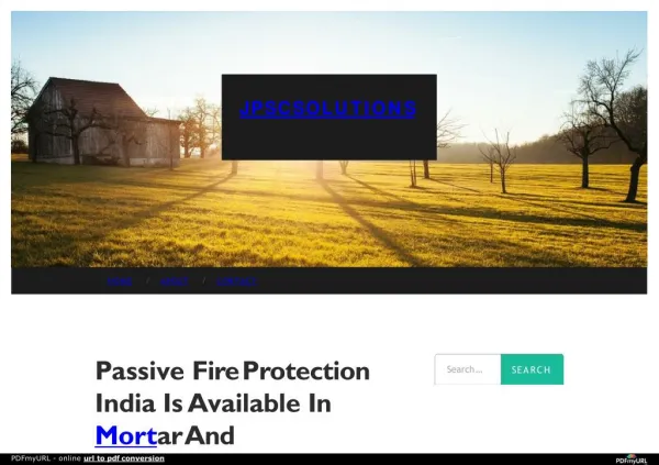 Best Passive Fire Protection in India