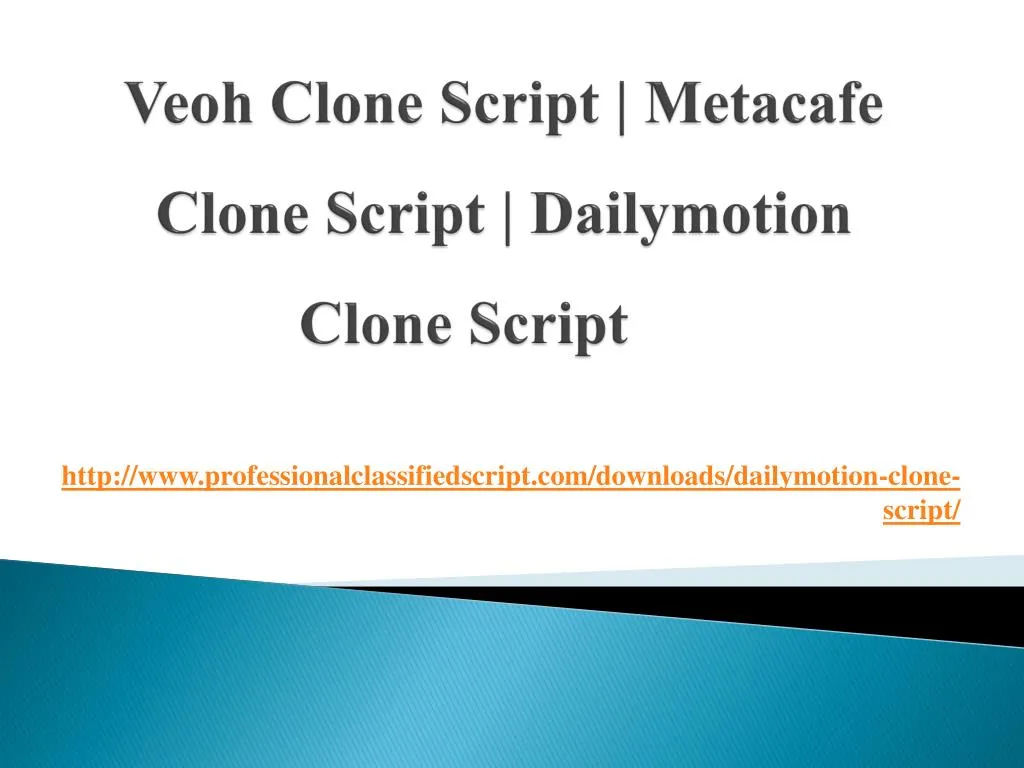 veoh clone script metacafe clone script dailymotion clone script