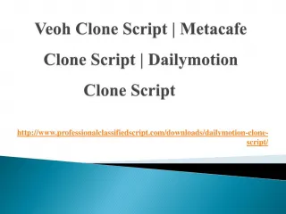 veoh clone script, metacafe clone script, Dailymotion clone script