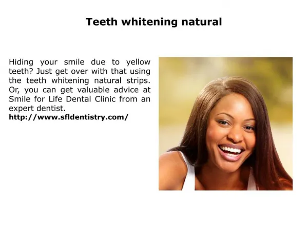 Teeth whitening natural