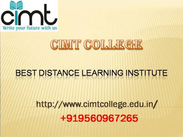 Best Correspondence/Distance Learning Institute, Distance MBA Noida.