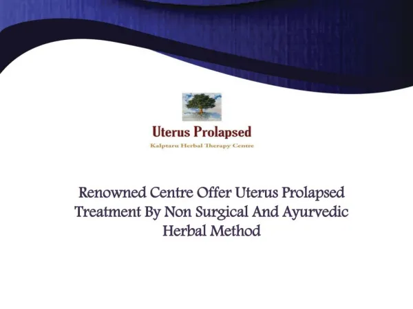 What Is Uterus Prolapse