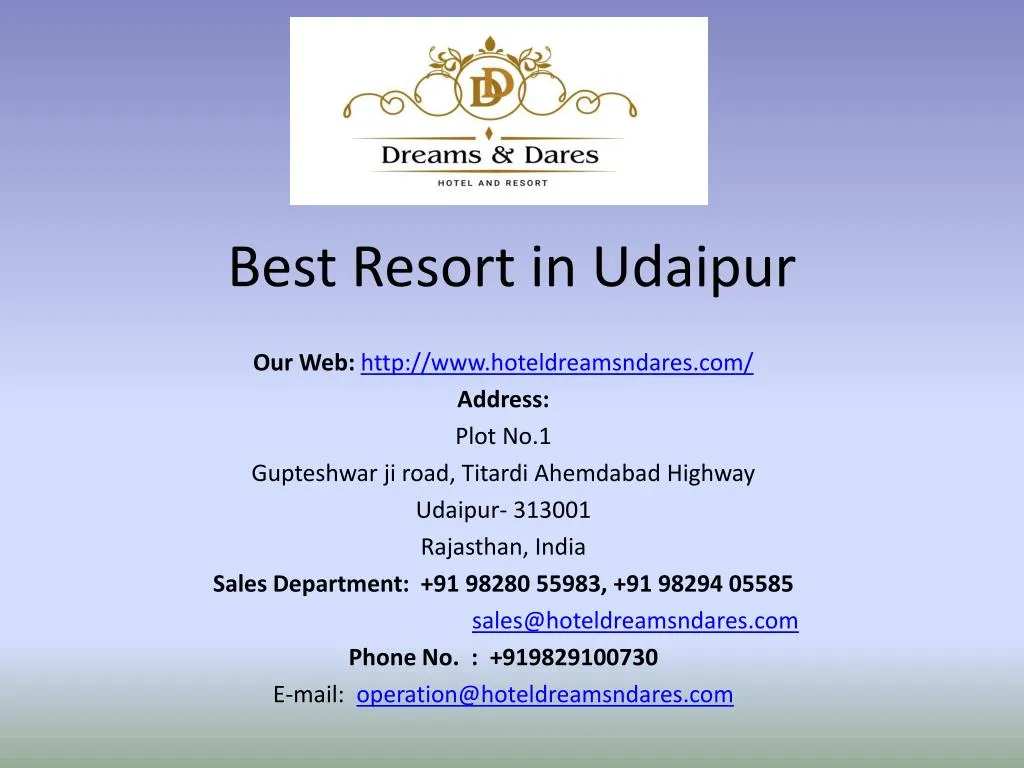 best resort in udaipur