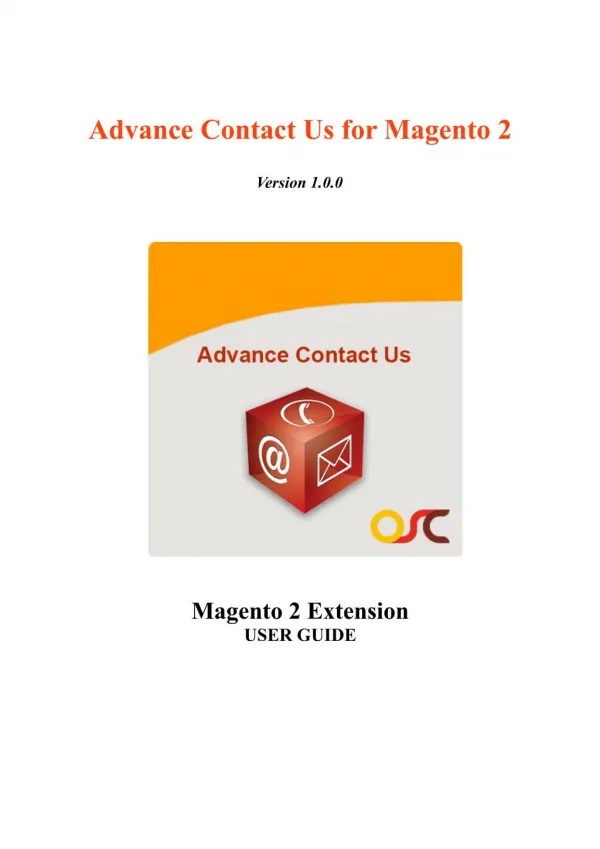 Advanced Contact Us Magento® 2