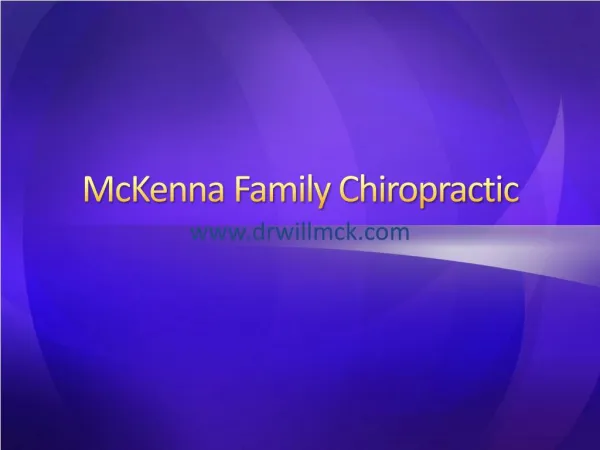 Pelham Chiropractor -McKenna Family Chiropractic