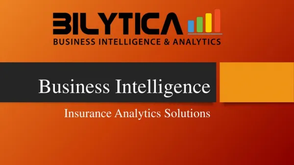 Insurance Analytics Solutions for your business need