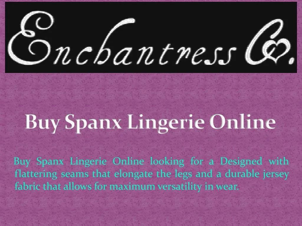 buy spanx lingerie online