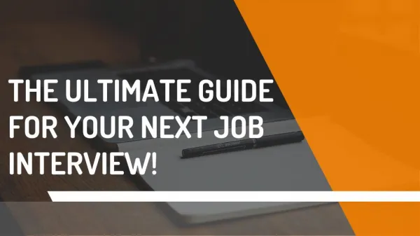 Ulitmate Guide for your Next Job Interview