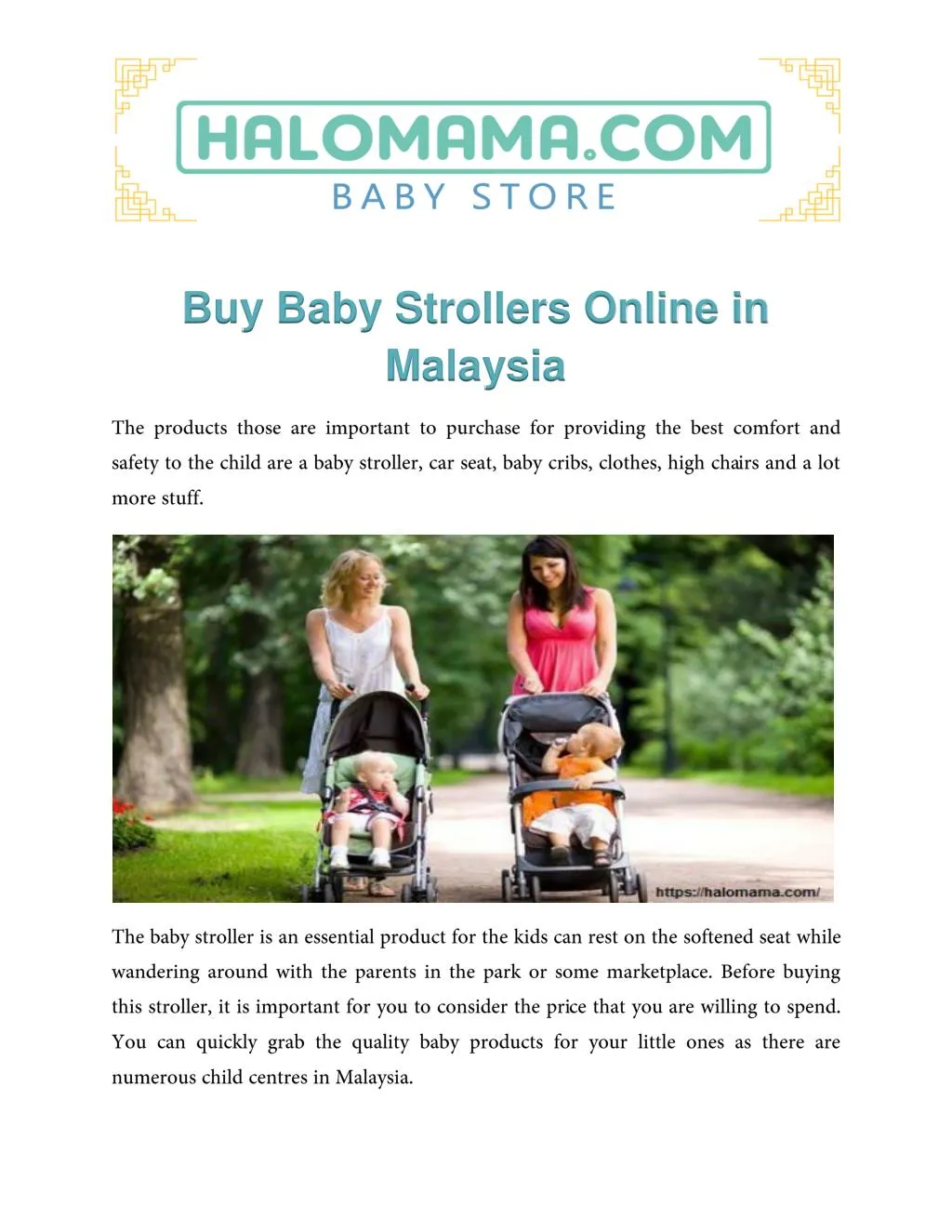 buy baby strollers online in malaysia