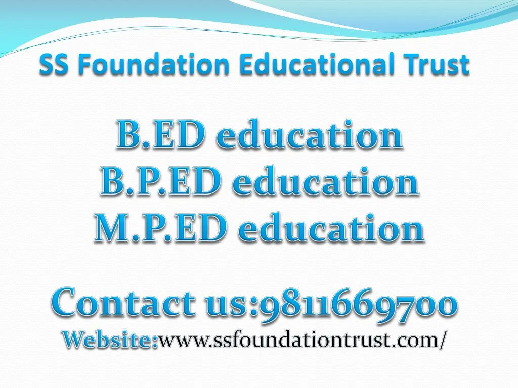 ss foundation educational trust
