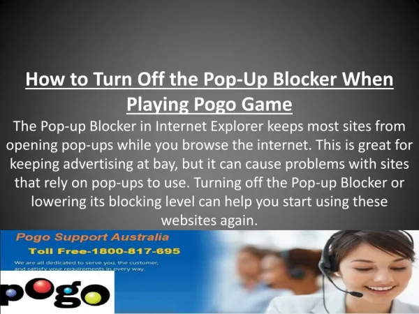 How to Turn Off the Pop‐Up Blocker When Playing Pogo Game