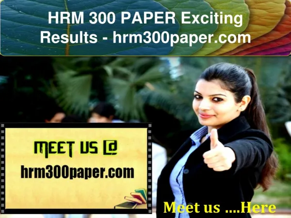 HRM 300 PAPER Exciting Results / hrm300paper.com