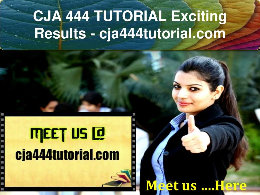 cja 444 tutorial exciting results cja444tutorial