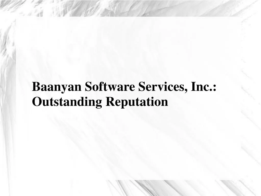 baanyan software services inc outstanding