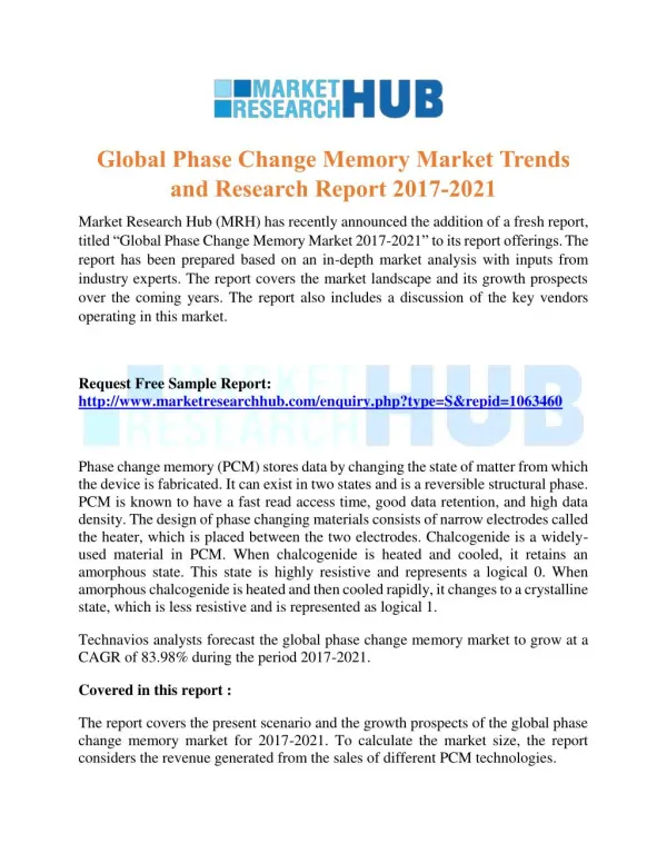 global phase change memory market trends