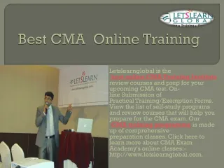 Best CMA Online Training