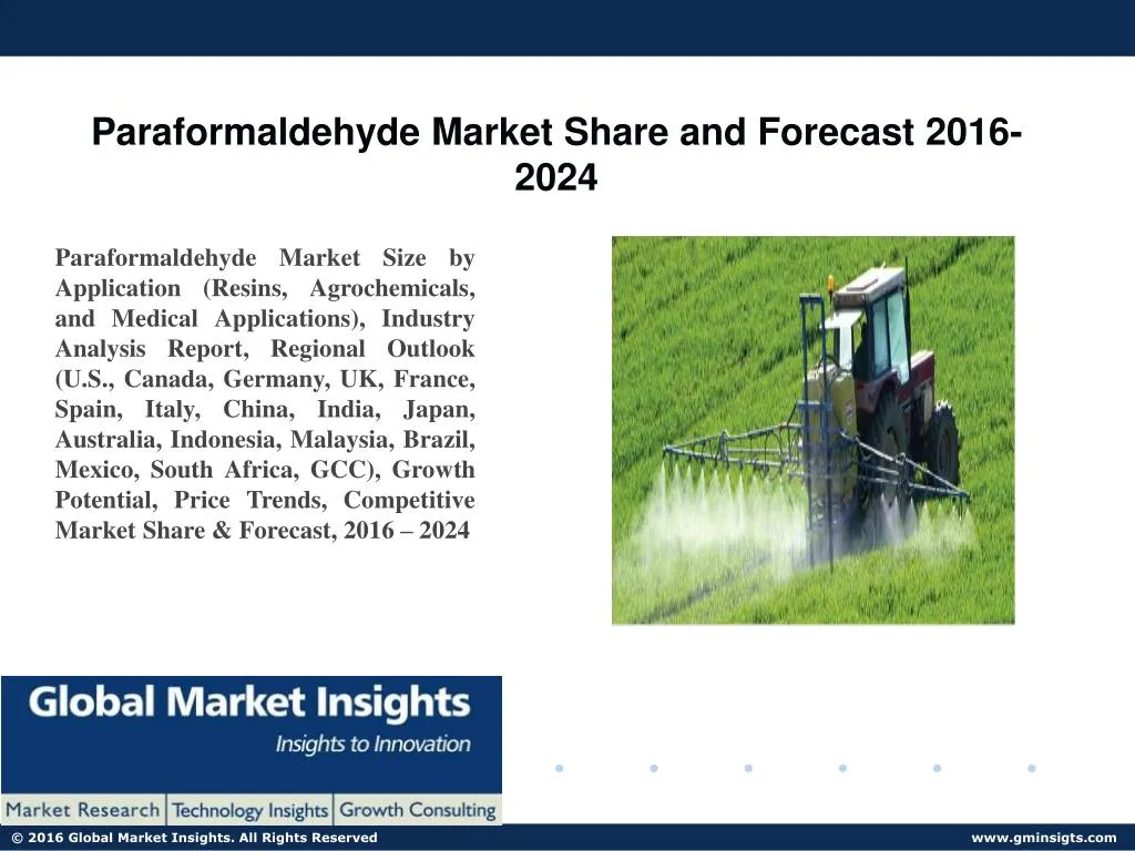 paraformaldehyde market share and forecast 2016