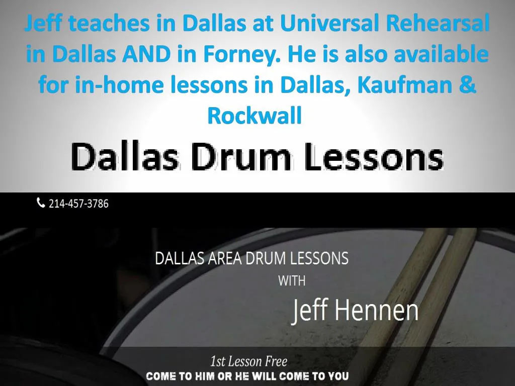 jeff teaches in dallas at universal rehearsal