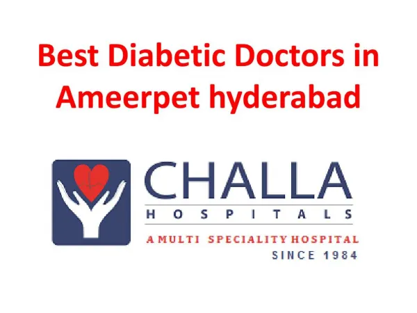 Best Diabetic Doctors in Ameerpet hyderabad