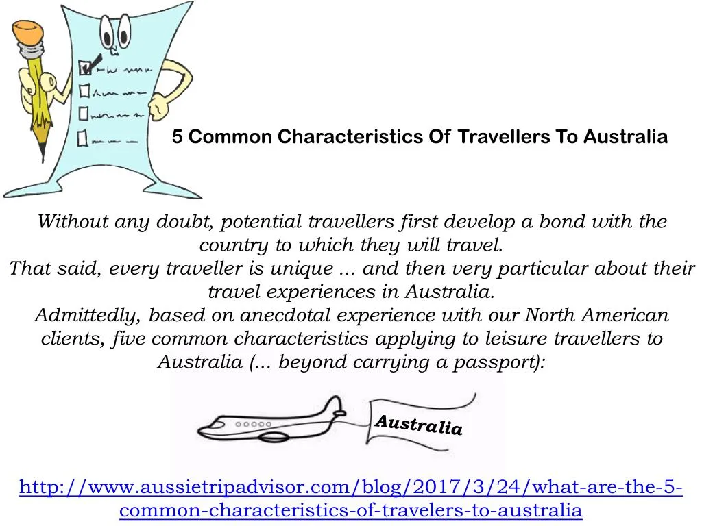 5 common characteristics of travellers