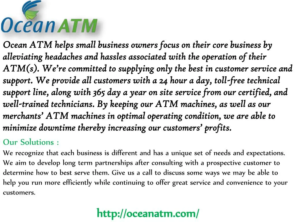 ocean atm helps small business owners focus
