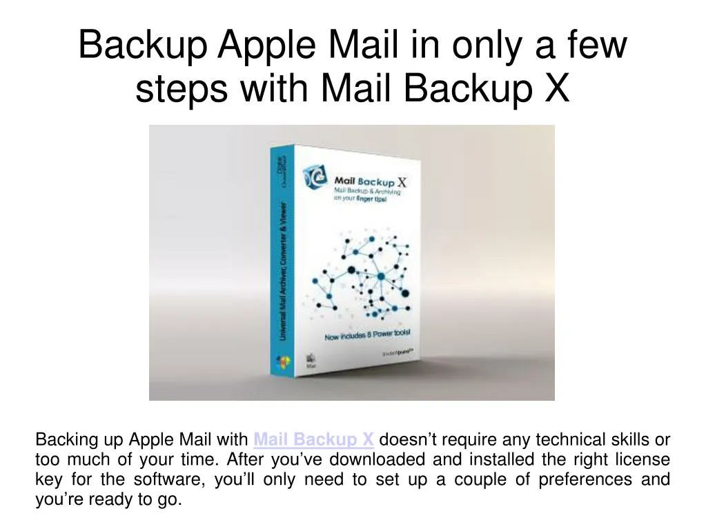 backup apple mail in only a few steps with mail backup x
