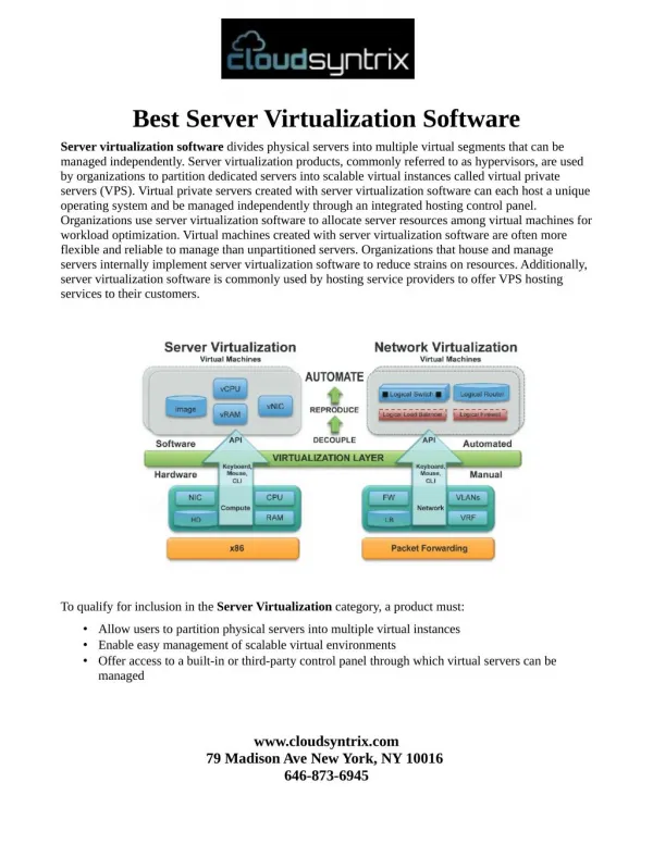 Best Server Virtualization Software