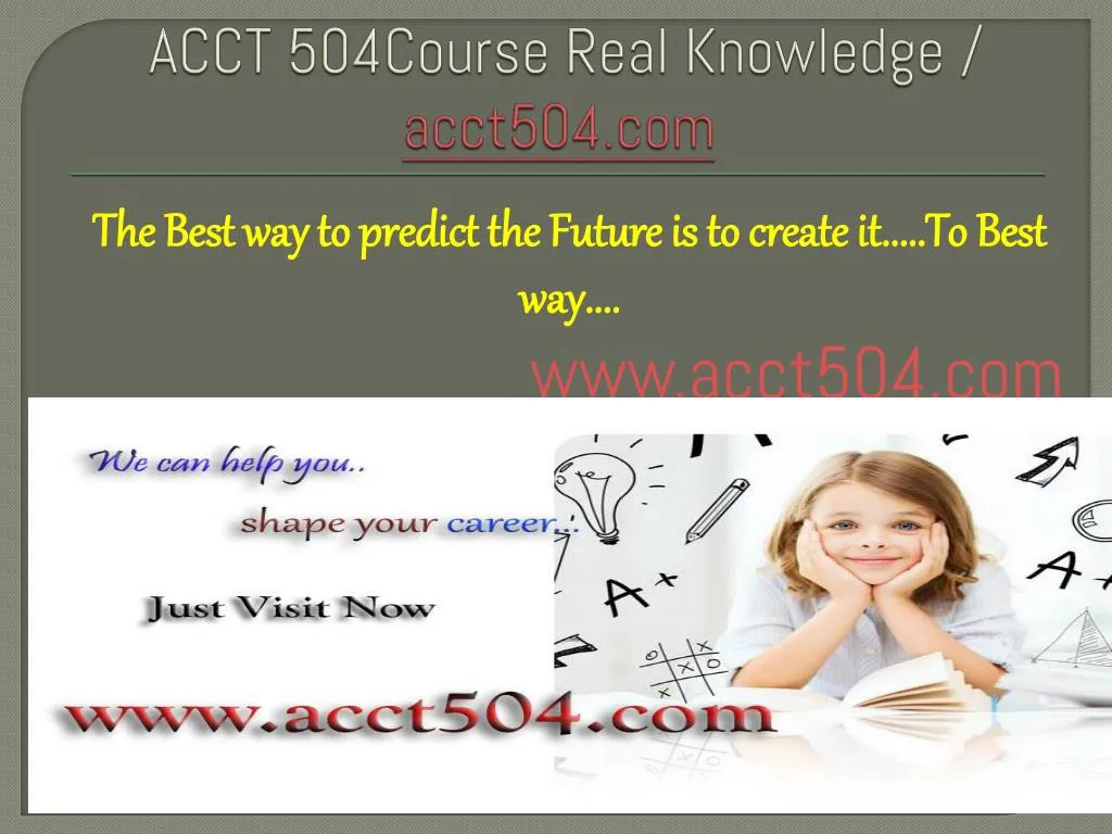 acct 504course real knowledge acct504 com