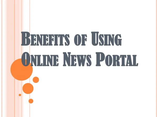 Online News Portal Benefits