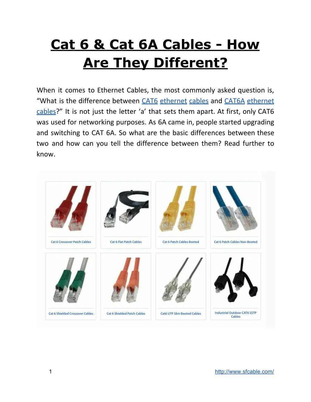 cat 6 cat 6a cables how are they different